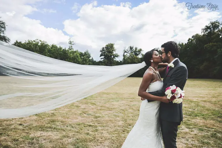 photo de couple mariage originale champ