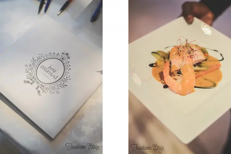 livre d'or menu mariage