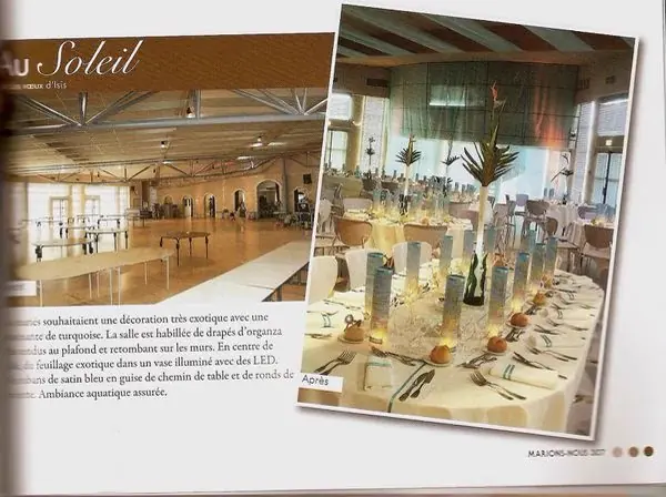 Une d&eacute;coration de table publi&eacute;e dans Marions-Nous