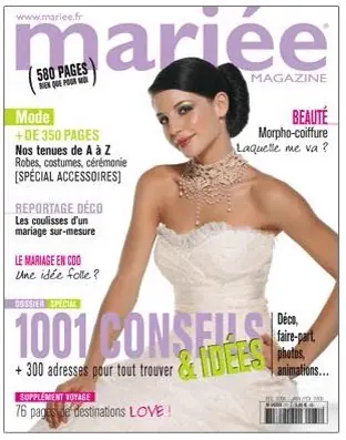 Reportage dans le magazine Mari&eacute;e