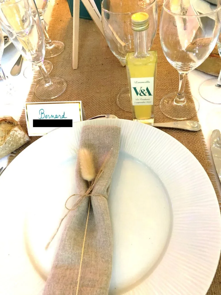 serviette lin table mariage
